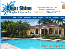 Tablet Screenshot of clearshinepoolservice.com